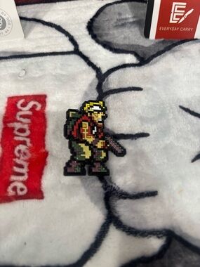 Contra Red White Plush with Pixel Soldier Pin